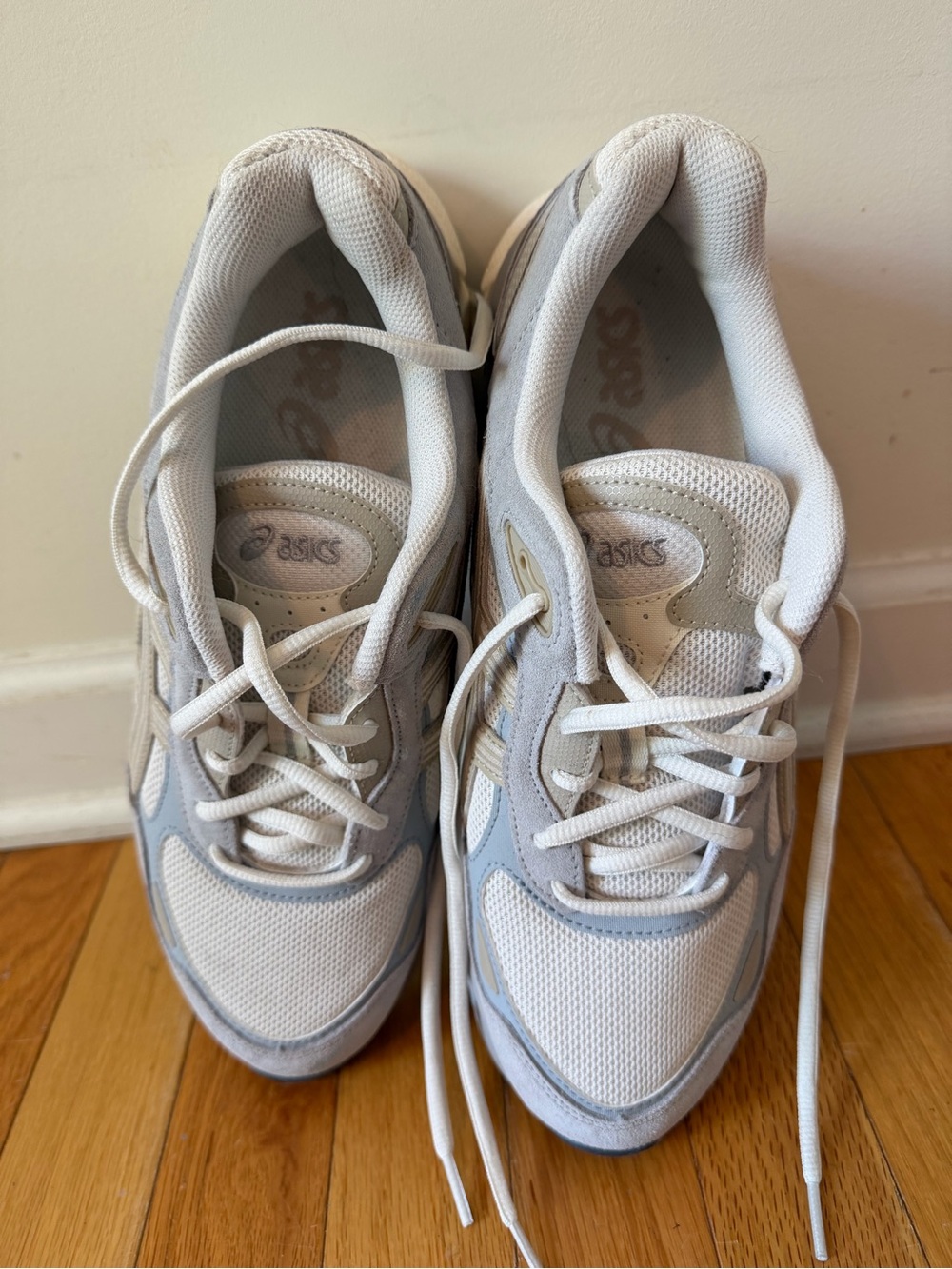 Asics White and Light Gray men’s Running Sneakers